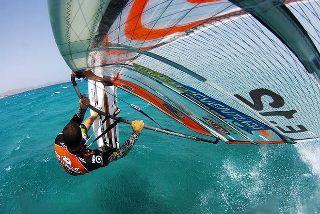 Ludovic Jossin Takes off - PWA Sotavento, Fuerteventura Grand Slam ©  John Carter / PWA http://www.pwaworldtour.com